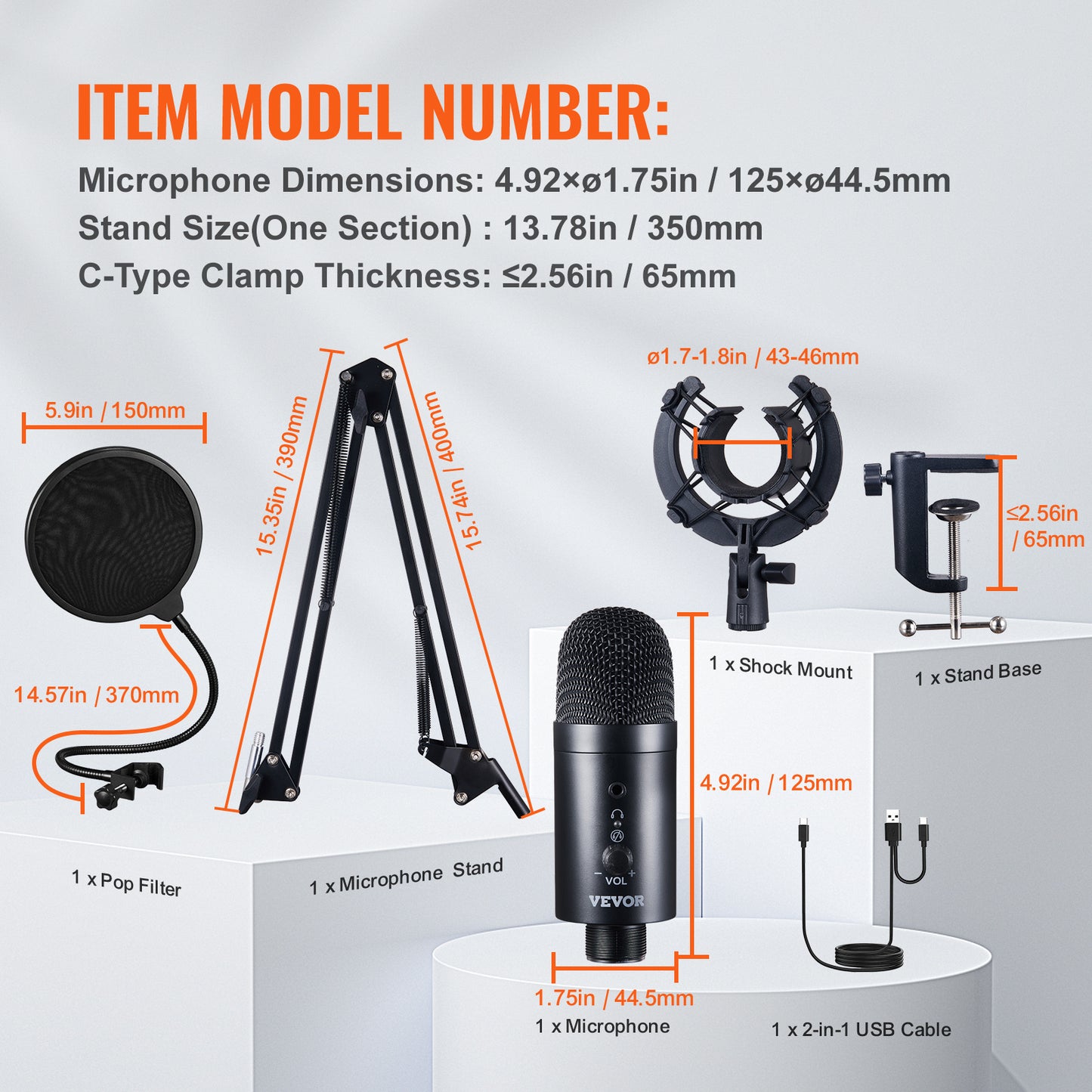 VEVOR USB Microphone