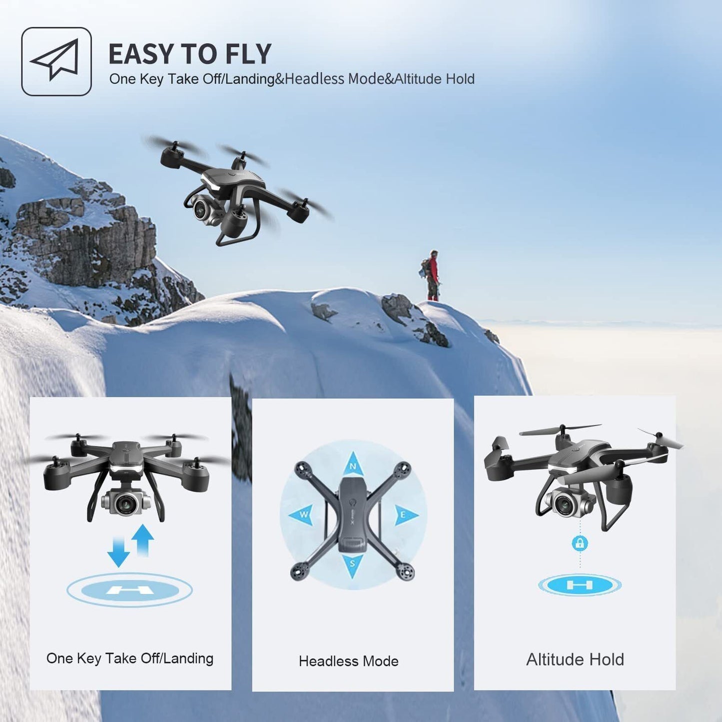 Dual Camera Portable RC Quadcopter
