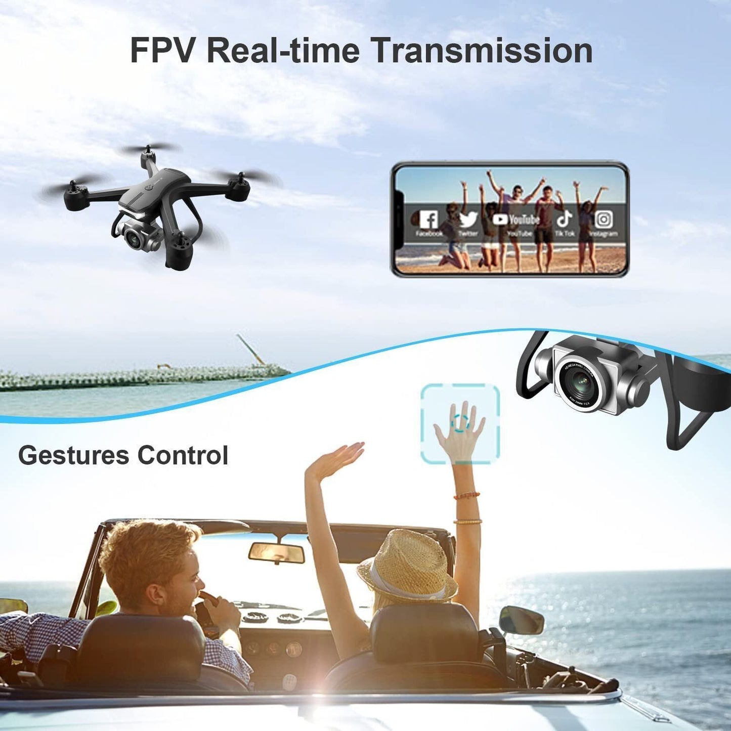 Dual Camera Portable RC Quadcopter