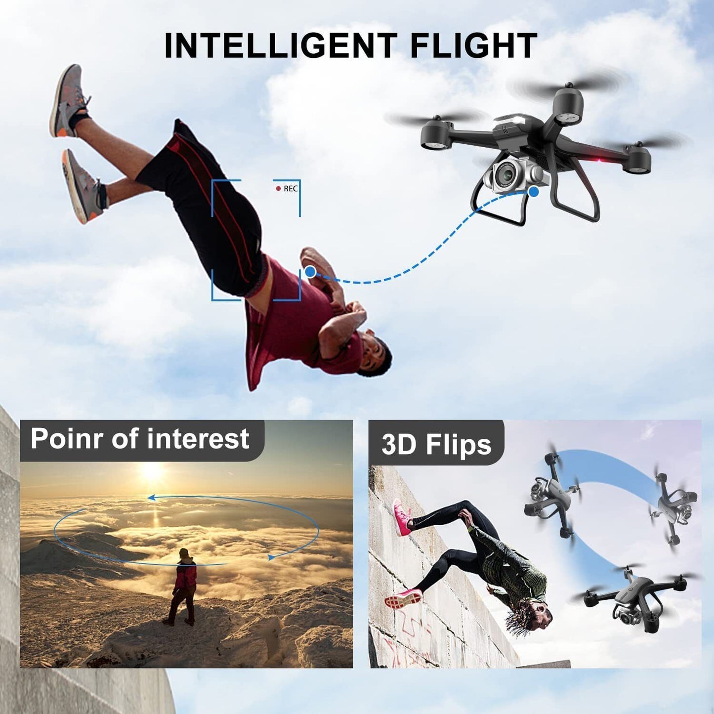 Dual Camera Portable RC Quadcopter