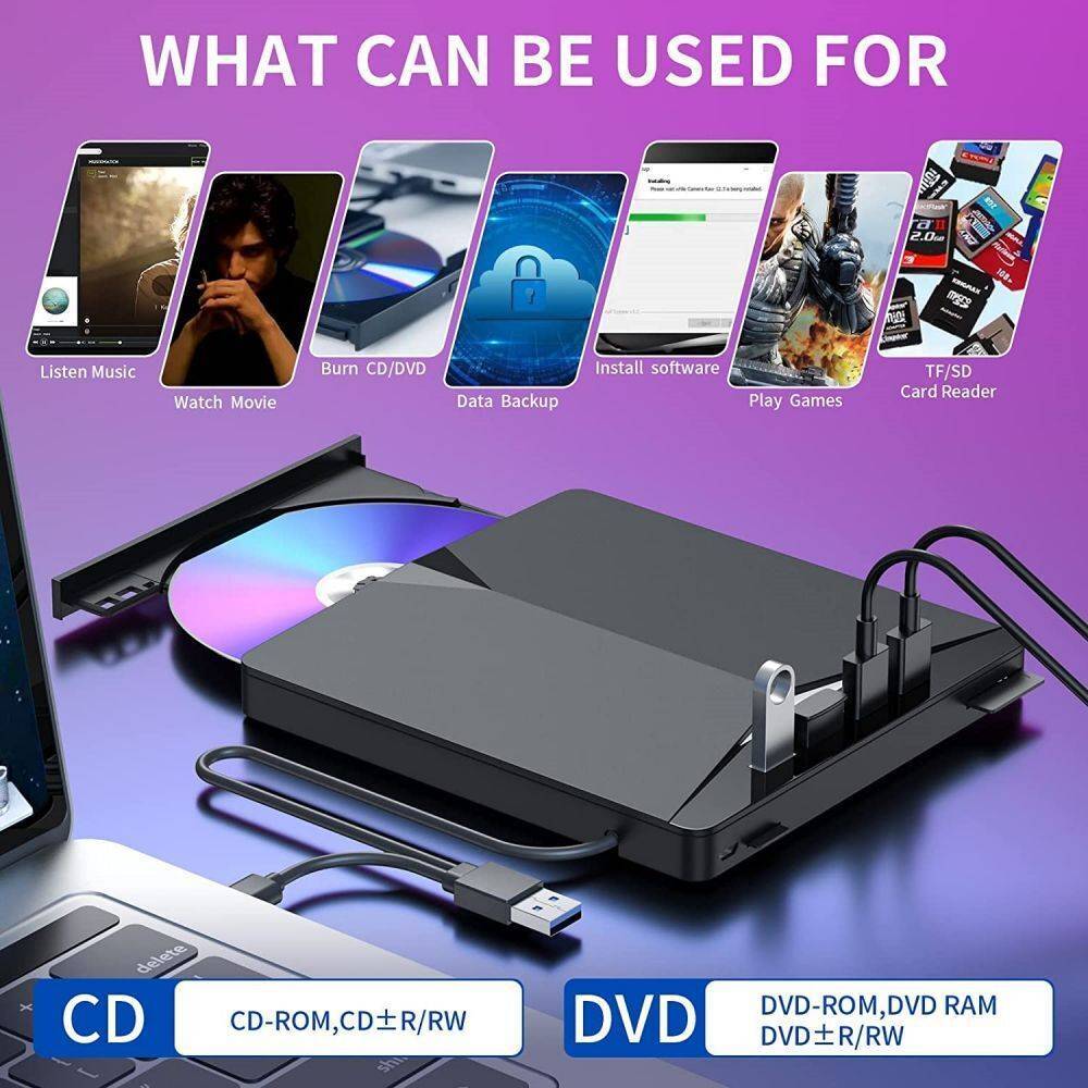 External CD DVD Drive USB 3.0