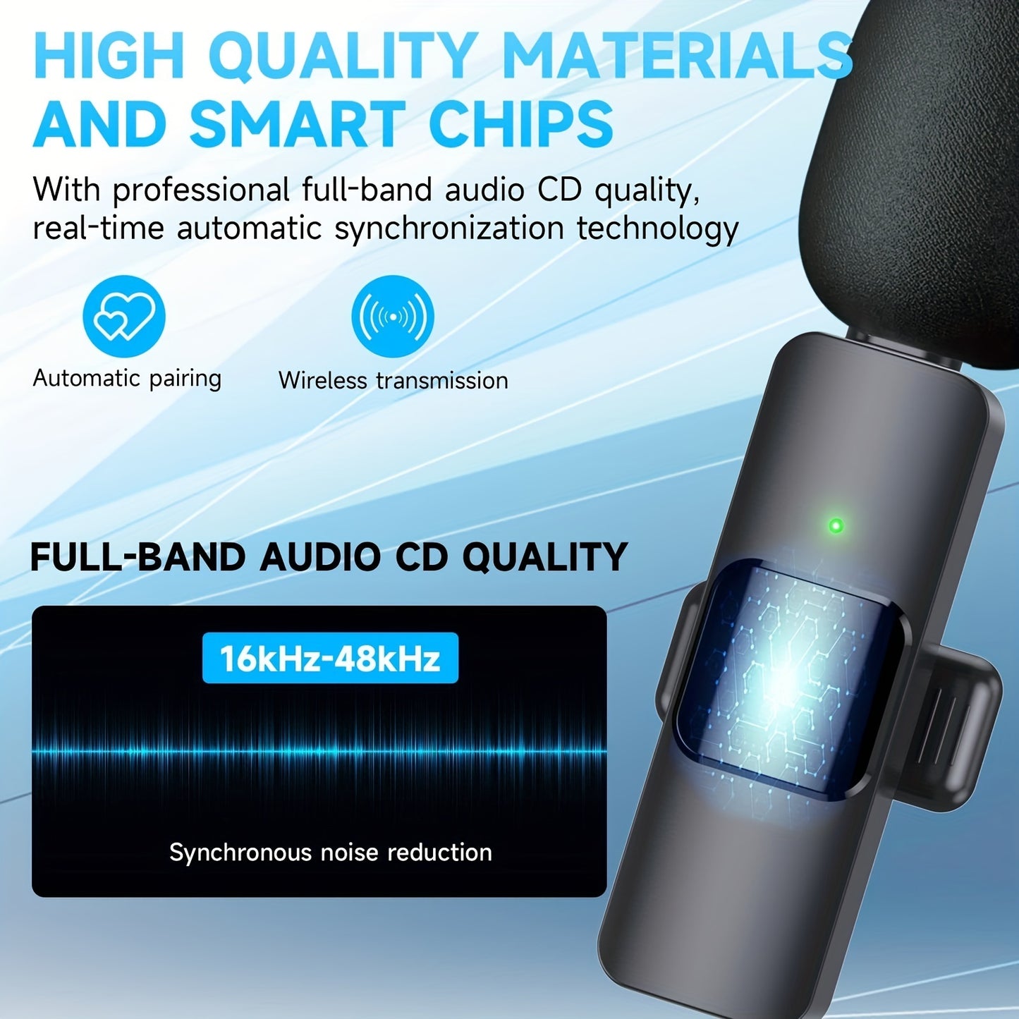 Wireless Lavalier Lapel Microphone