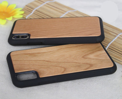 Grooved TPU Wooden Phone Case Cover