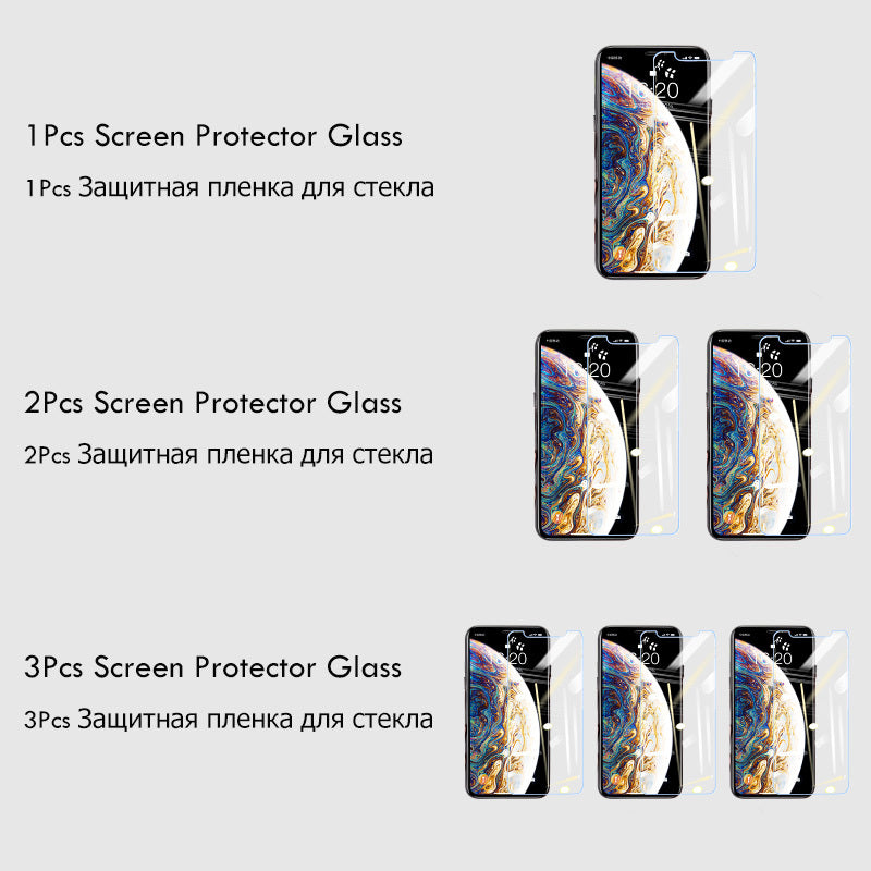 Compatible with Apple, 3Pcs Full Cover Glass On The For iPhone X XS Max XR Temper