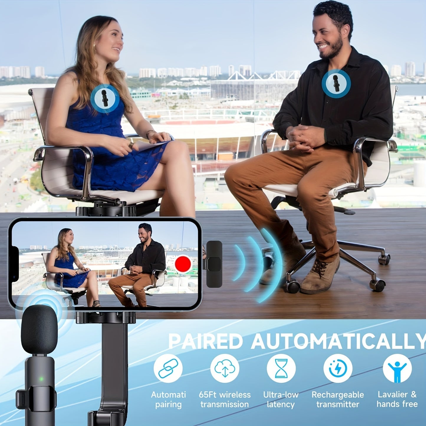 Wireless Lavalier Lapel Microphone