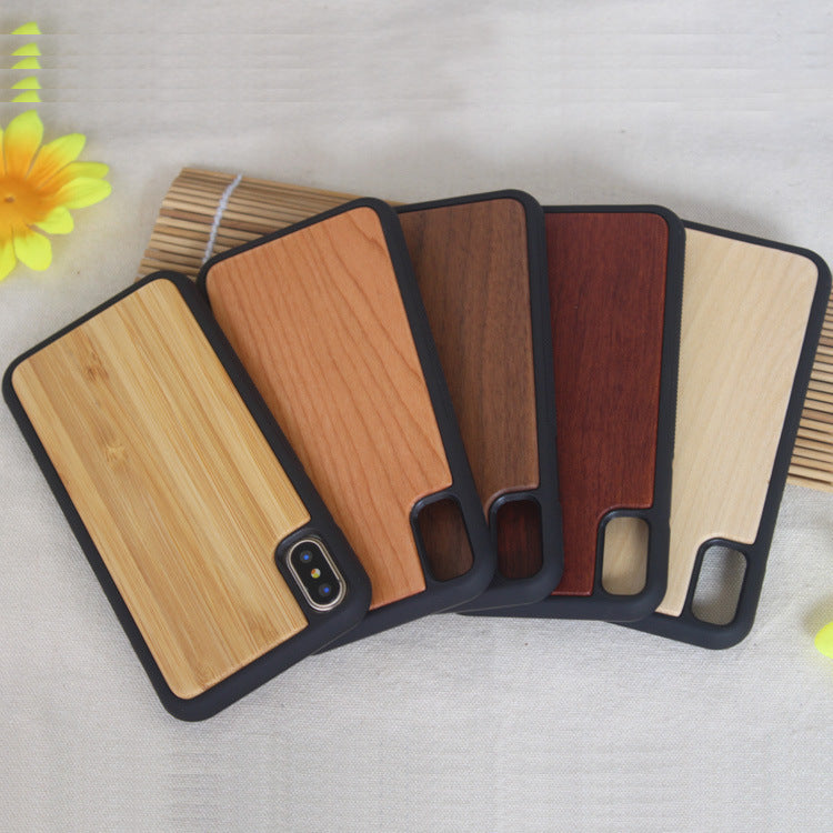 Grooved TPU Wooden Phone Case Cover