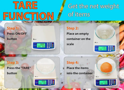 Electronic Computing Scale LCD Digital Commercial Food Produce Scales 30kg x 1g