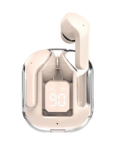 New Mini Transparent Wireless Bluetooth Headset Digital Display ENC Noise Reduction True Wireless Sports Music