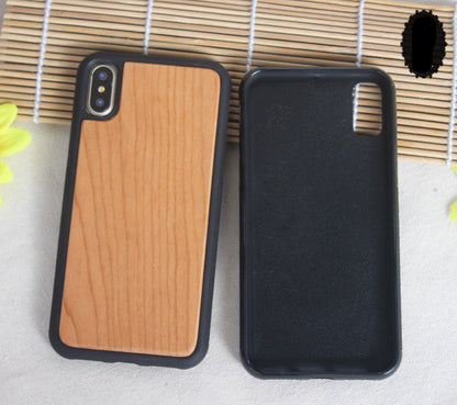 Grooved TPU Wooden Phone Case Cover